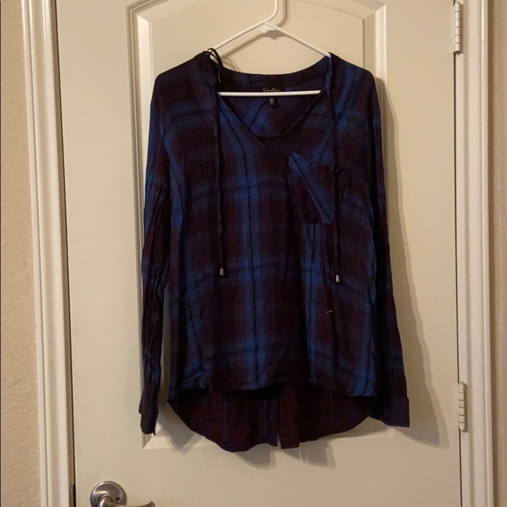 Jessica Simpson flannel blouse